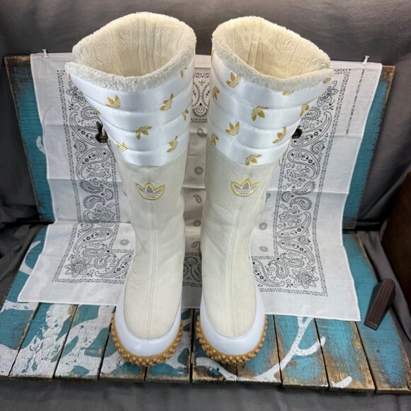 VTG 2005 Adidas Missy Elliot Insulated Fur Lined Cream Suede Boot 133084 Wmn  8 - Picture 5 of 11